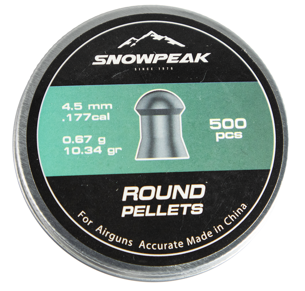 SNOWPEAK Diábolo Lead Pellet 4.5 mm ROUND PELLET 10.34 GR Lata con 500 pcs 