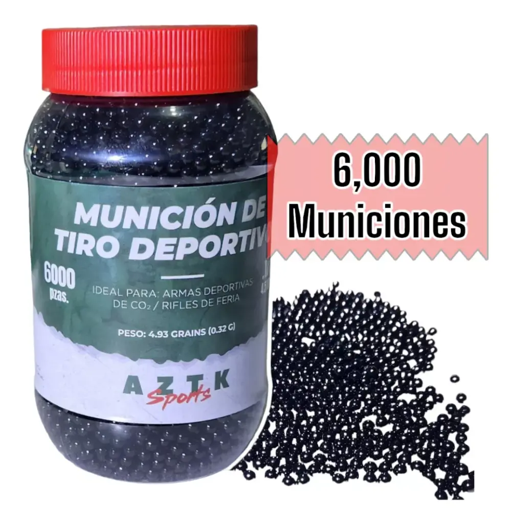 AZTK Munición Black - Elite4.5 mm Envase 6000 pzas