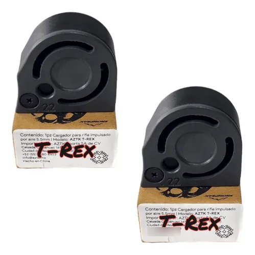 [KT.02.MAGT-REX_55] Pack 2 Cargadores P/rifles T-rex 5.5 Capacidad 10 Diabolos