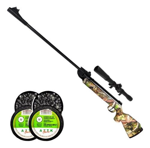 [KT.B2-4C_55.6032432.02.DPX_55] Aztk / Rifle Camaleón 5.5 Camu + Mira Telescopica + Diábolos