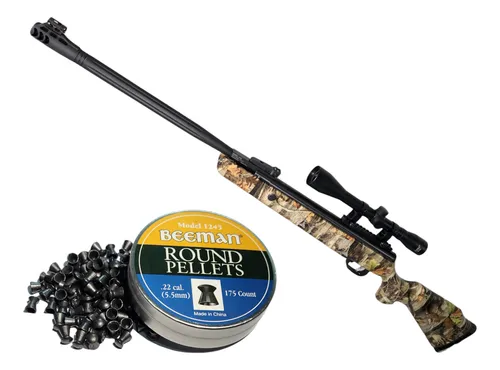 [KT.1155_55.6042640.1245_55] Rifle Beeman 1155 Nitro Piston Camu 5.5mm + Diabolos + Mira