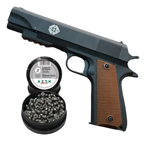 [KT.LP400_45.DPM_45] Pistola 4.5mm Aztk Lp400 Bombeo Simple + Diabolos