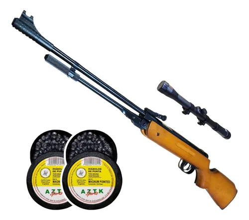 [KT.LB600_55.6032432.02.DPM_55] Rifle Aztk Zorro 5.5 + Mira Telescopica + Diabolos