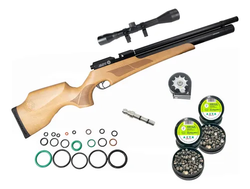 [KT.M16_55.6042640.02.DPX_55] Rifle Pcp Aztk Triceratops 5.5mm Regulado + Mira + Diabolos