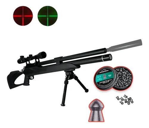 [KT.M25_55.60403940WL.3327.AHP213_55] Rifle Pcp Aztk Kong + Mira + Diabolos 5.5mm + Bipode