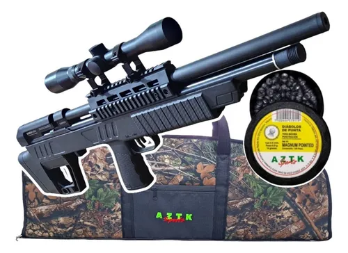 [KT.13625_55.FER001C.DPM_55] Rifle Pcp Commodore (under Lever Poli) + Funda + Diabolos