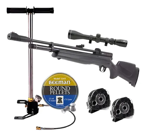 [KT.13365_55.ZY0013SS.6032432.1245_55] Kit Beeman Pcp Bomba Y Rifle Chief Ii Polimero + Mira 4x32