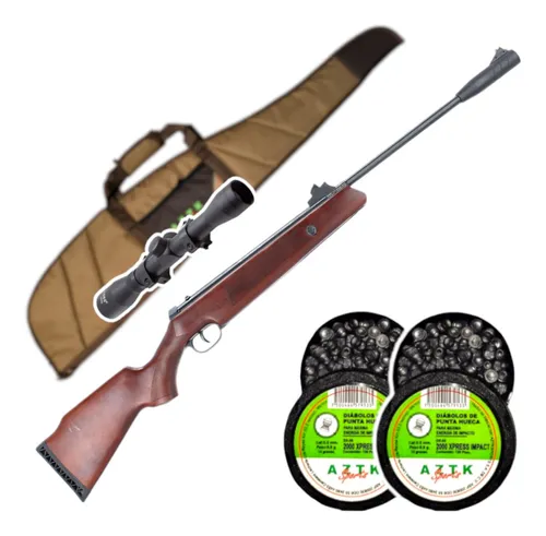 [KT.2066_55.FER001K.6032432.02.DPX_55] Kit Rifle Beeman Jackal 2066 + 4x32 + Diabolos Y Funda Aztk