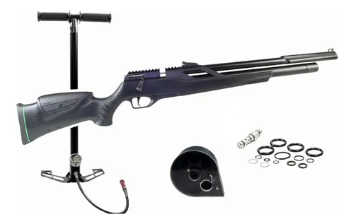 [KT.T-REX_55.ZY0014] Kit Rifle Pcp Aztk Trex Regulado 5.5 10 Diabolos + Bomba 4 E