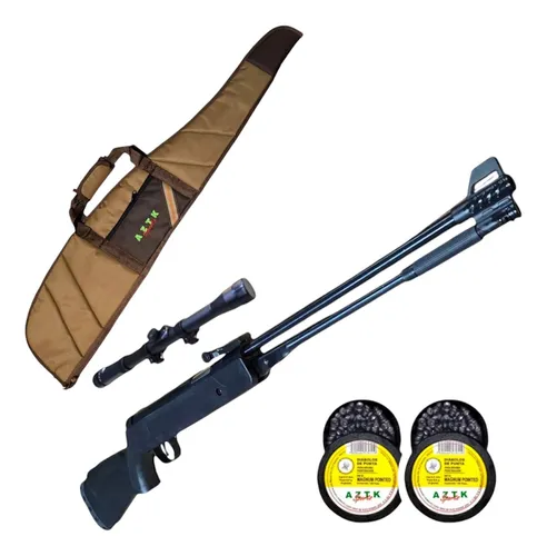 [KT.WF600P_55.FER001K.6031420.02.DPM_55] Aztk Rifle Lobo 5.5mm Funda + Mira + 240 Diábolos