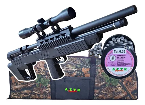[KT.13655_635.FER001C.DPM_635] Kit Rifle Commodore 6.35mm Regulado+funda+diabolos+mira 4x32