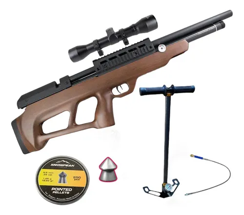 [KT.13585_55.ZY0013SS.PP1620_55] Rifle Pcp Beeman Under Lever 5.5 Madera + Bomba + Diabolos