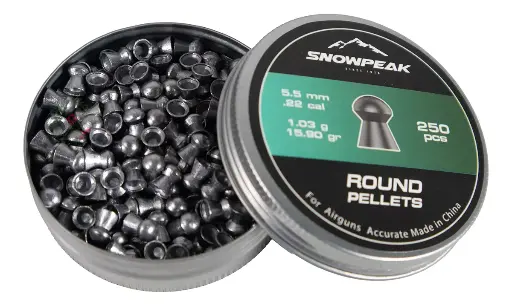 [FG1SP.RP159.55] SNOWPEAK Diábolo Lead Pellet 5.5 mm ROUND PELLET 15.90 GR Lata con 250 pcs